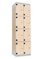 Šatní skříň 8-boxová, 1970 x 600 x 500 mm - lamino/kov