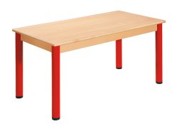 Obdélníkový dřevěný stůl s rektifikační patkou 120x60cm