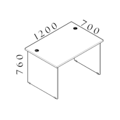 VISIO Kancelářský stůl BKA12 - 120x70cm