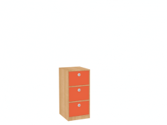 Dřevěná dětská skříň se zásuvkami - nízká/ úzká