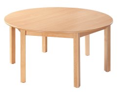 Dětský kulatý dřevěný stůl s masivní podnoží průměr 120 cm - M16.9xx.
