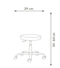 Lékařská tvarovaná vyšetřovací židle IN 832/830 Stand