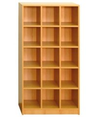 Botníková otevřená skříňka pro patnáct dětí 22x60x121 cm