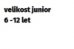 velikost junior