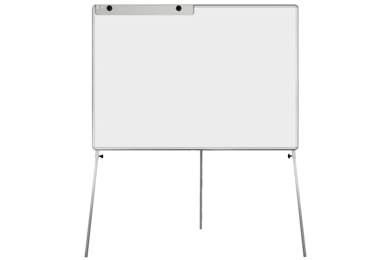 Bílá tabule Manager L 150x100 cm na trojnožce povrch emailový flipchart