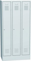 Plechová šatní skříň třídílná SAS_33_A
