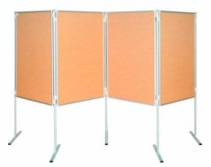 Korkový paravan oboustranná tabule na nohách 150 x 100 cm