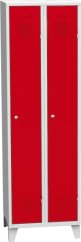Plechová šatní skříň na nohách dvojdílná  SAN_32_A