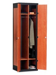 Šatní skříň 2-dveřová, 1525x600x500 mm - lamino/kov