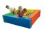 Bazén čtvercový čtyřbarevný - PES 120x120x40 cm