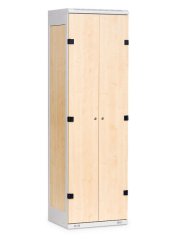 Šatní skříň 2-dveřová, 1525x600x500 mm - lamino/kov
