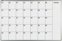 Měsíční plánovací magnetická tabule K povrch keramický 70x100 cm