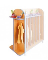 Koupelnová ukončovací police pro dvě děti s kelímky 0L363