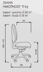 Kancelářská židle (křeslo) Diana