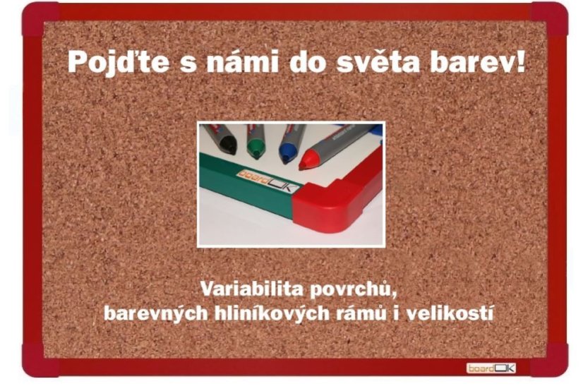 Korková nástěnka tabule BoardOK 90x60 cm - OK060090