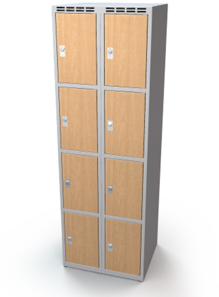 Plechové šatní boxy