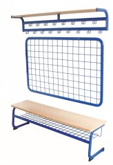 Šatní komplet lavice a odkládací věšák s háčky délka 100 cm