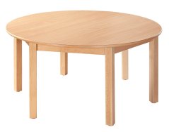 Dětský kulatý dřevěný stůl s masivní podnoží průměr 120 cm - M16.9xx.