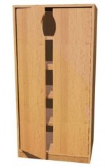 Dětská dřevěná skříňka s dvířky 0L028