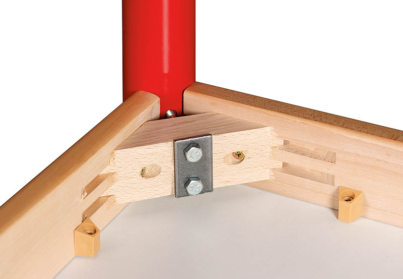 Čtvercový dřevěný stůl s rektifikační patkou 80 x 80 cm