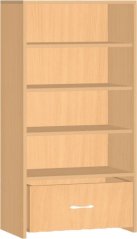 Dětská skříňka  s policemi a zásuvkou bez soklu 0L034