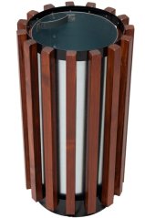 Venkovní koš s dřevěnými latěmi Progres