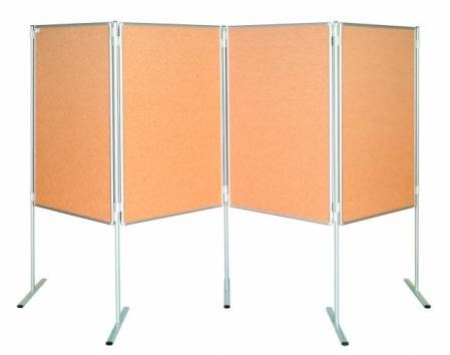 Korkový paravan oboustranná tabule na nohách 90 x 120 cm