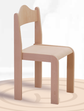 Dřevěná elegantní dětská stohovatelná židle s krempou David 1155
