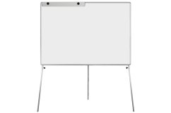 Bílá tabule Manager L 150x100 cm na trojnožce povrch emailový flipchart