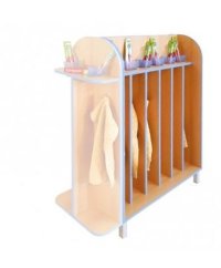 Koupelnová oboustranná skříňka pro čtrnáct dětí s kelímky 0L362