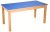 Dětský obdélníkový dřevěný stůl standard s masivní podnoží 120x60 cm - x16.0xx.