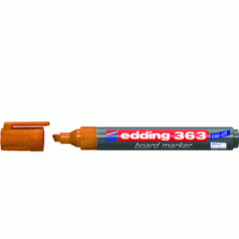 Plnitelný fix popisovač Edding 363 na bílé tabule oranžový