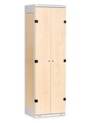Šatní skříň 2-dveřová, 1525x600x500 mm - lamino/kov