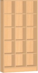Botníková otevřená skříňka pro patnáct dětí 22x60x121 cm