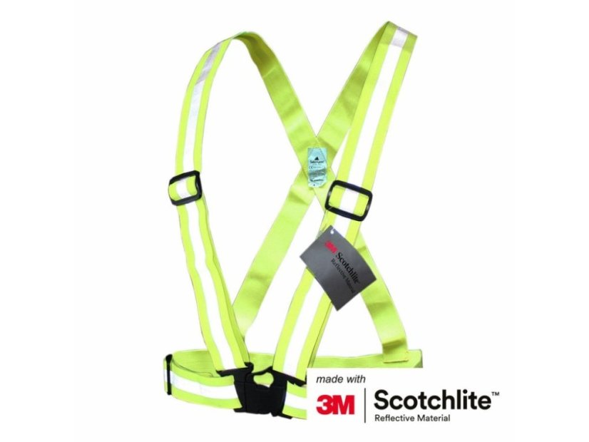 Dětské reflexní elastické kšandy, šle - Cross Belt, žluté