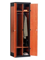 Šatní skříň 2-dveřová, 1525x600x500 mm - lamino/kov