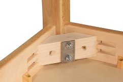 Dětský obdélníkový dřevěný stůl standard s masivní podnoží 120 x 80 cm