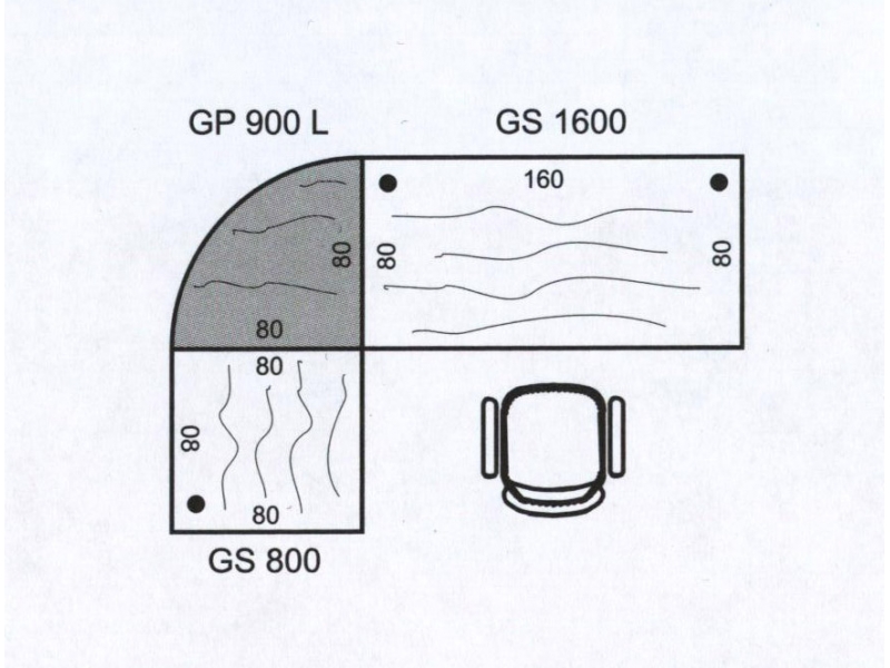 Pracovní stůl Gate GS 1600 160x75,5x80 cm (ŠxVxH)