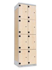 Šatní skříň 8-boxová, 1970 x 600 x 500 mm - lamino/kov