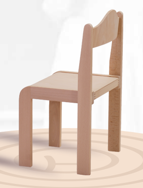 Dřevěná elegantní dětská stohovatelná židle s krempou David 1155