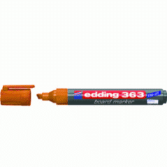 Plnitelný fix popisovač Edding 363 na bílé tabule oranžový