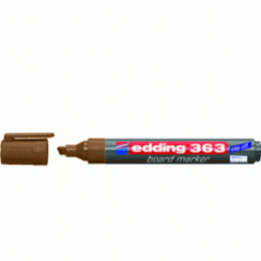 Plnitelný fix popisovač Edding 363 na bílé tabule hnědý