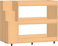 Úložný dřevěný stolek vozík pro sportovní náčiní pomůcky pojízdný 0L120