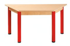 Lichoběžníkový dřevěný stůl s rektifikační patkou 120 x 60 cm - M66.4xx.