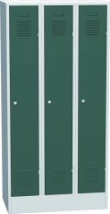 Plechová šatní skříň třídílná SAS_33_A