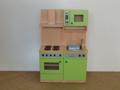 Dětská dřevěná kuchyňka krátká s myčkou 0L359