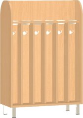 Koupelnová oboustranná skříňka pro čtrnáct dětí s kelímky 0L362