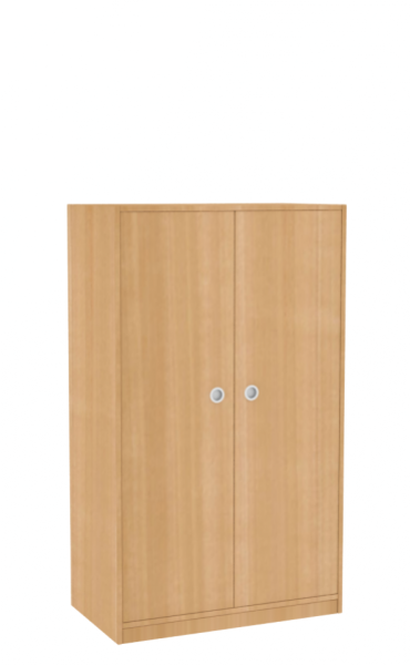 Dřevěná dětská skříň široká s dveřmi střední výška