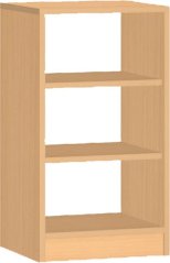 Dětská dřevěná škříňka oboustranná s policemi 0L269