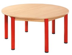 Kulatý dřevěný stůl s rektifikační patkou průměr 120 cm